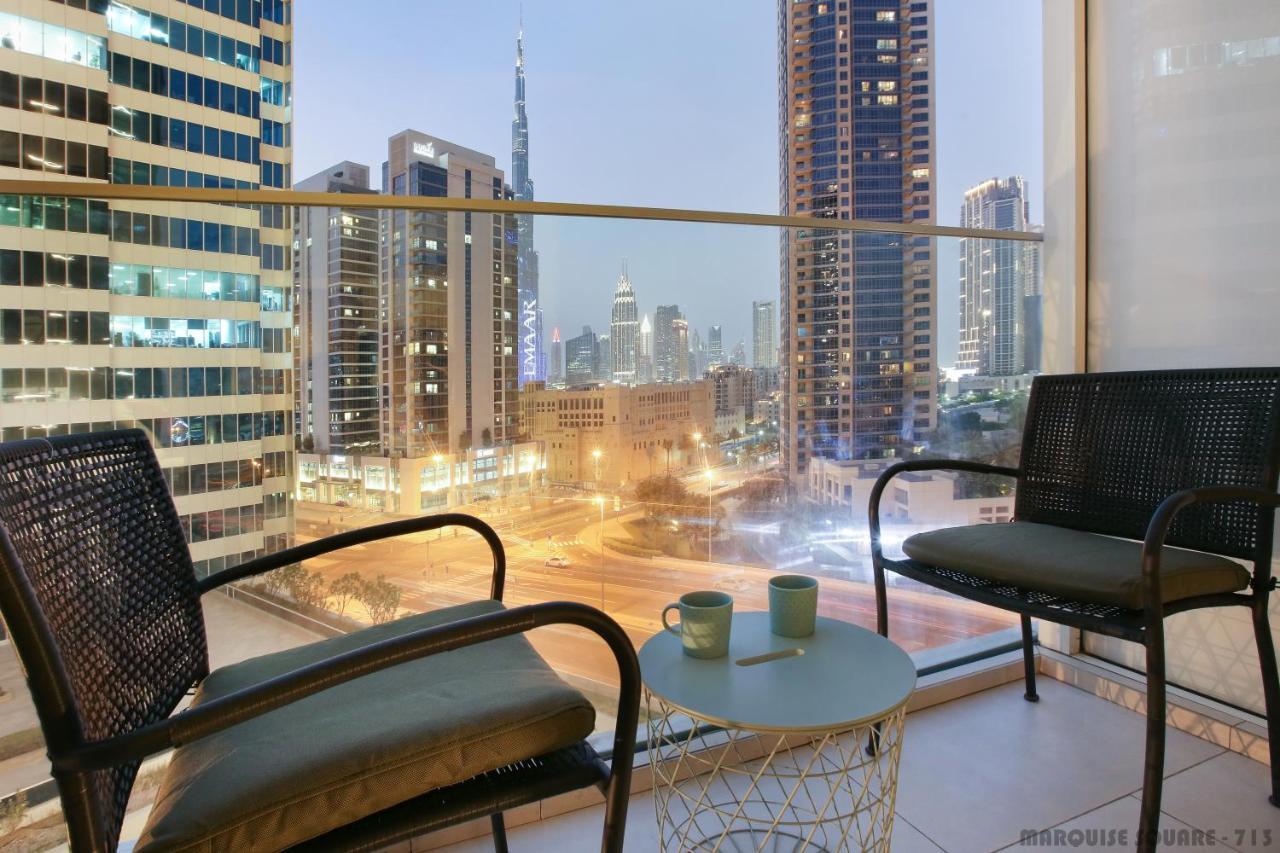Luxury Studios With Burj Khalifa Or Canal View In Downtown - Marquise Square Tower Dubaj Zewnętrze zdjęcie